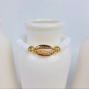 Shell White Jade Beaded Bracelet-39